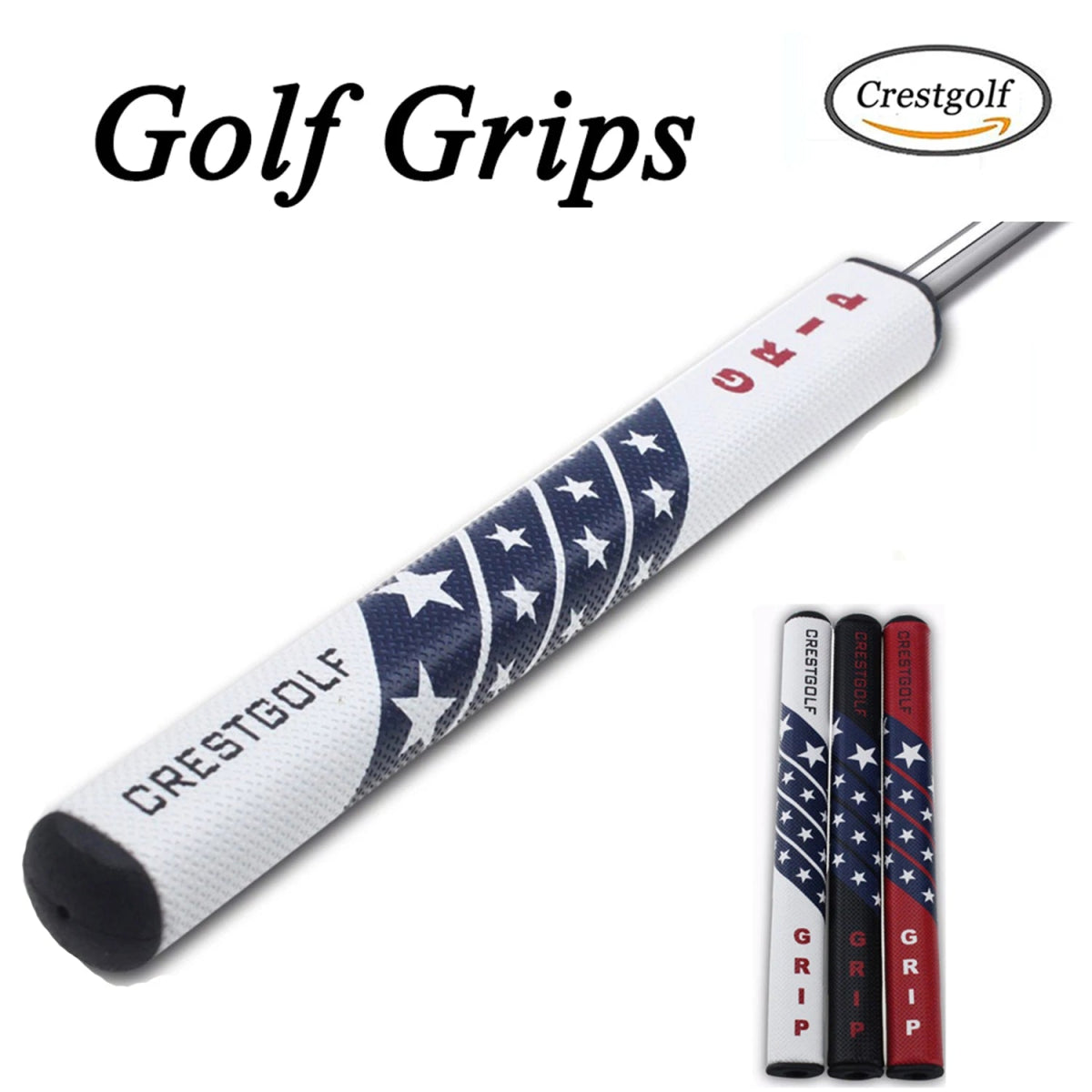 CRESTGOLF Antiskid Putter Grip - Club Rehab - Putter GripWhiteCRESTGOLF Antiskid Putter Grip