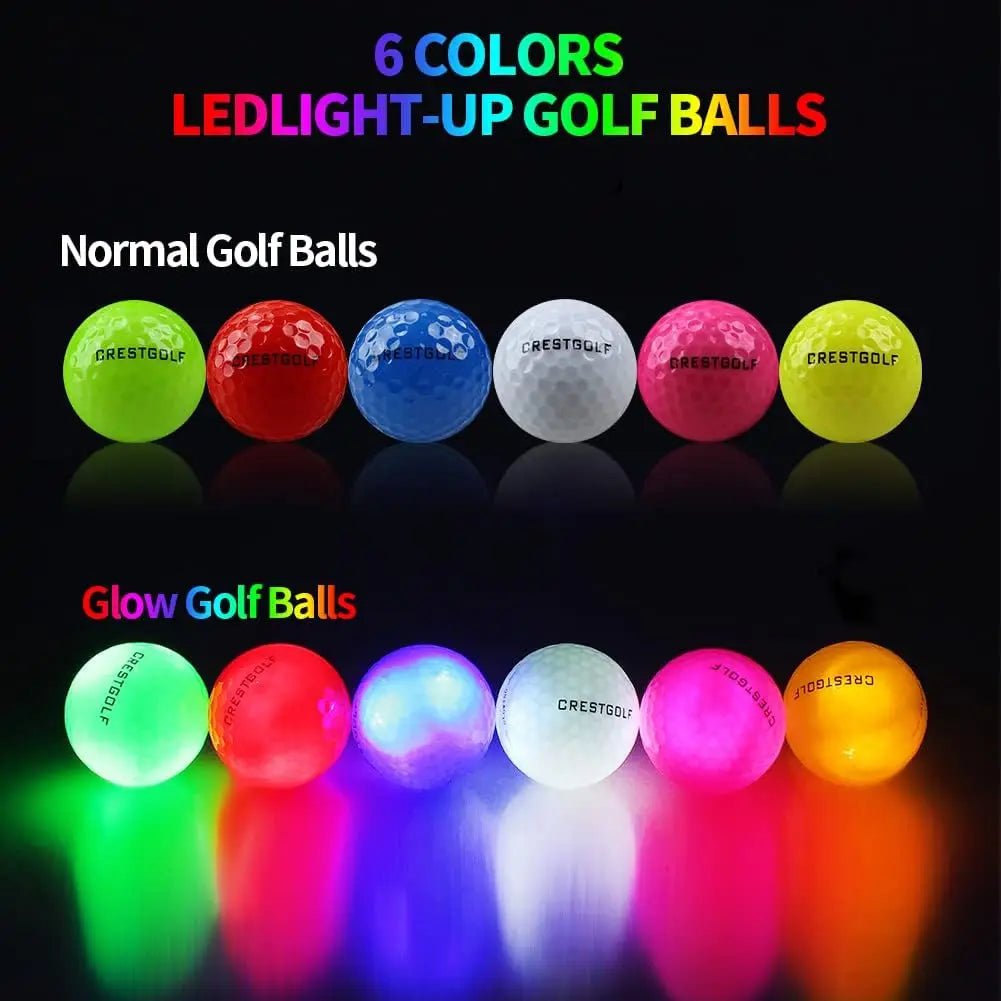 Crestgolf Cosmic Glow LED Golf Balls - Club Rehab - Neon ballsCosmic Mix - Up (3 Pcs) RYGCrestgolf Cosmic Glow LED Golf Balls