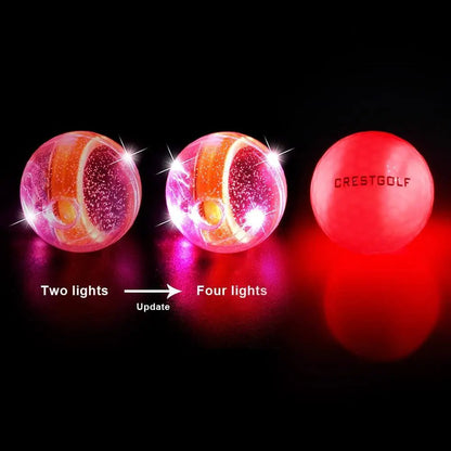 Crestgolf Cosmic Glow LED Golf Balls - Club Rehab - Neon ballsCosmic Mix - Up (3 Pcs) RYGCrestgolf Cosmic Glow LED Golf Balls