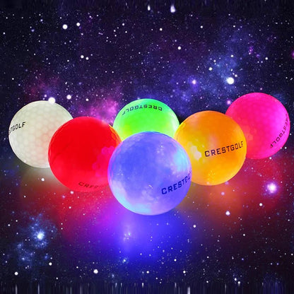 Crestgolf Cosmic Glow LED Golf Balls - Club Rehab - Neon ballsCosmic Mix - Up (10 Pcs)45086332649664