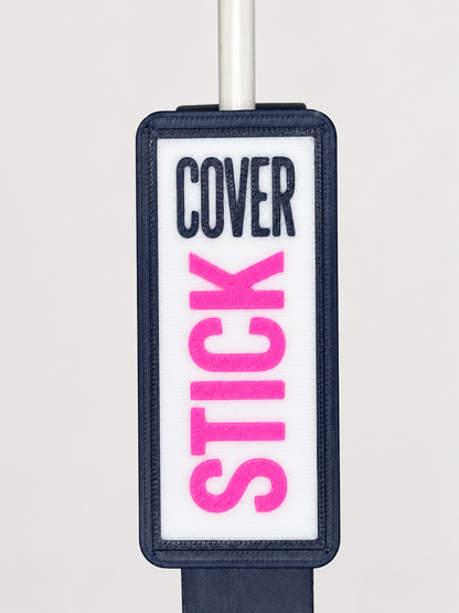 CoverStick Navy/Pink faceplate detail