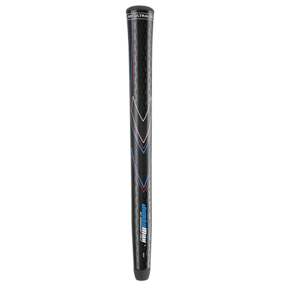 JumboMax JMX UltraLite Tapered golf grip in Red/White/Blue Pinstripes