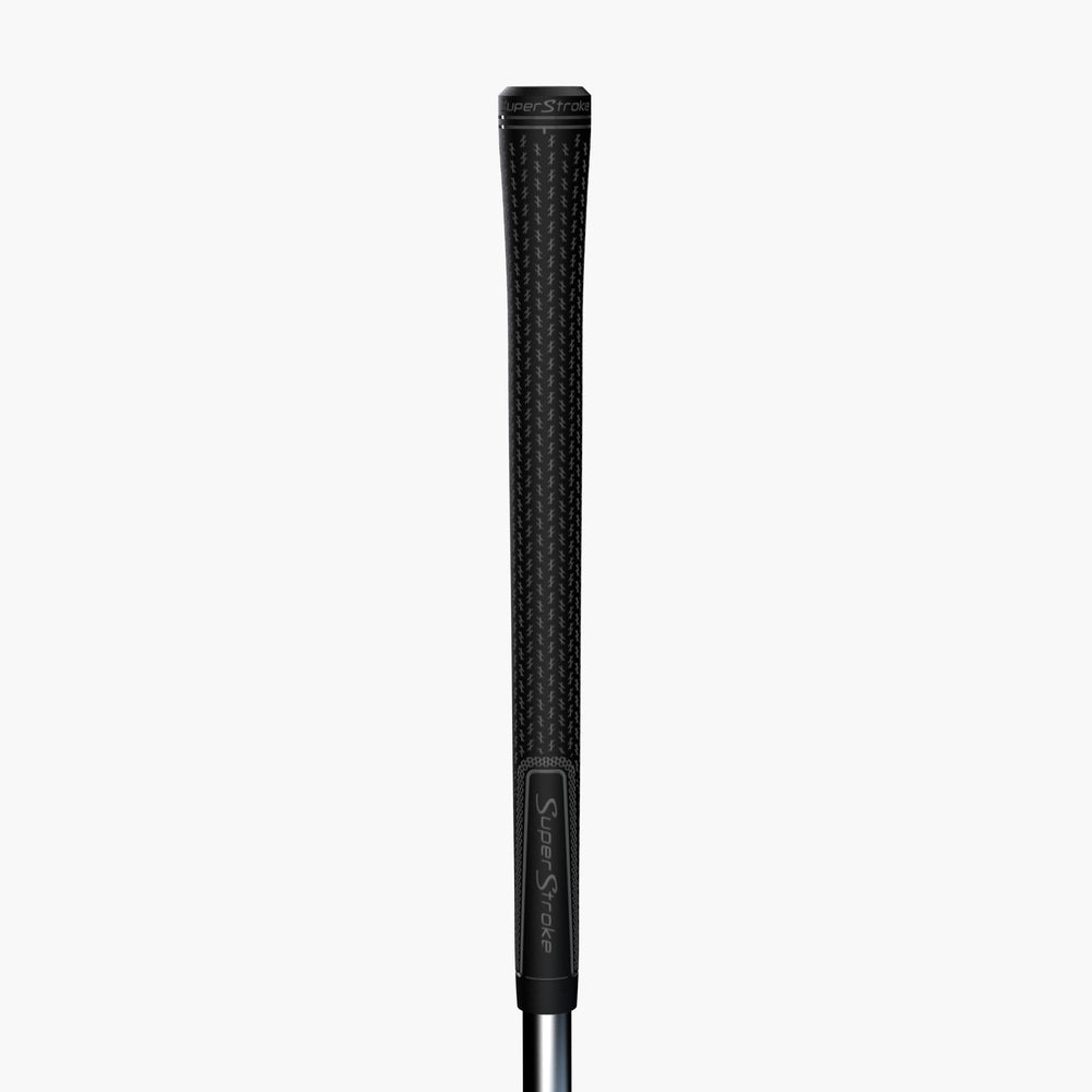 Front view of a black SuperStroke Crossline 2.0 grip
