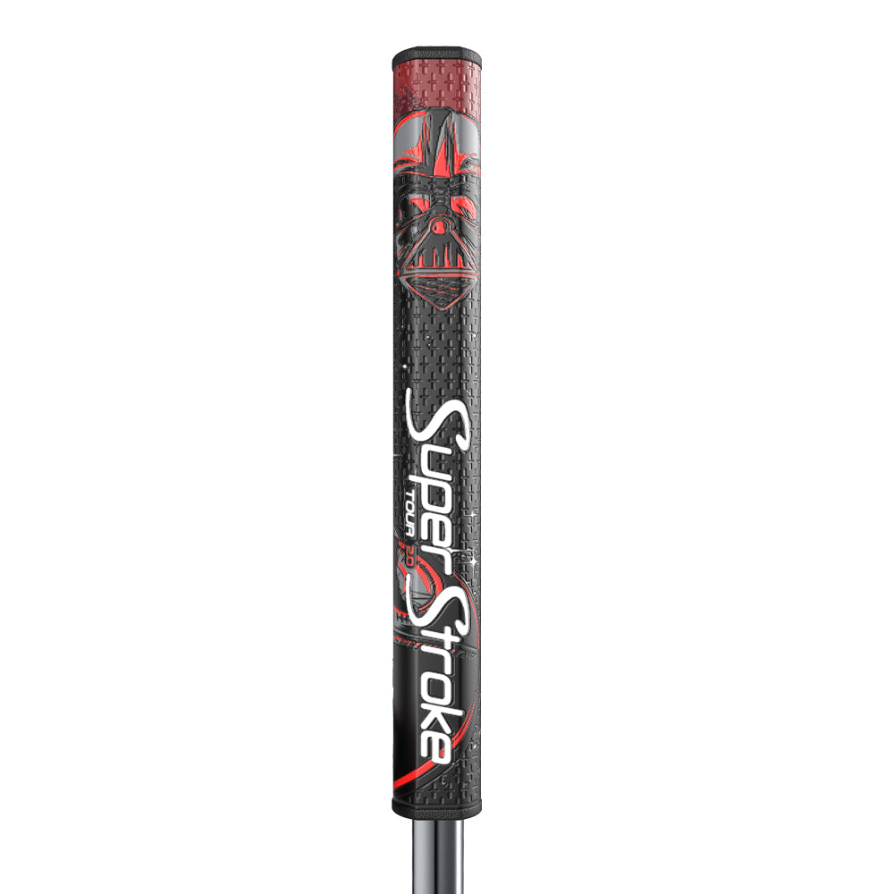 Schwarz-roter SuperStroke Darth Vader Tour 2.0 Puttergriff mit Charakter-Design