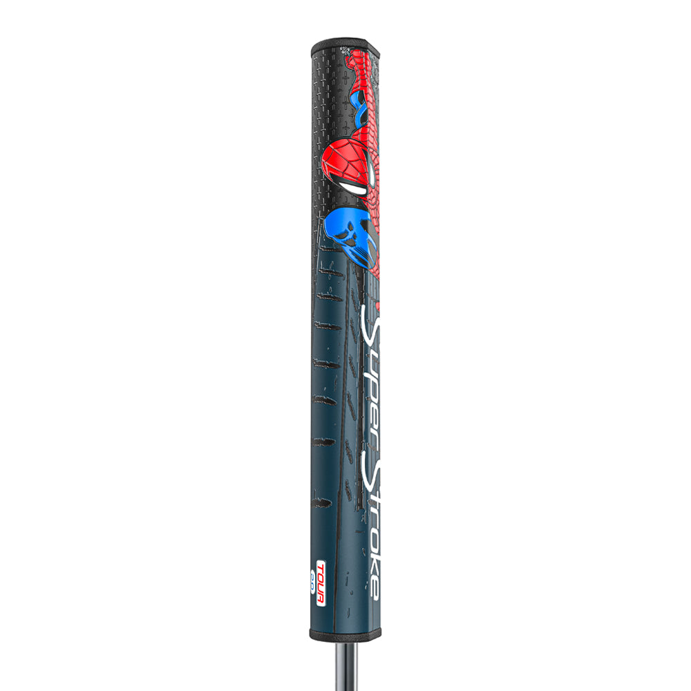 Zweite Ansicht des SuperStroke Spider-Man Puttergriffs, die das Design zeigt