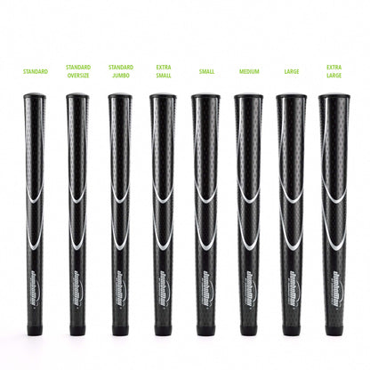 JumboMax Tour Series thickness comparison; Standard shown as reference only, this listing starts at Standard Oversize