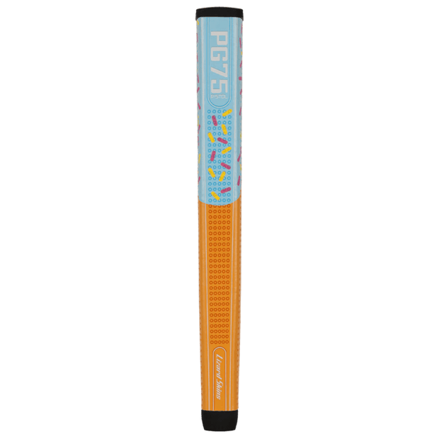 Lizard Skins PG75 Blue Scoop putter grip, flat front detail