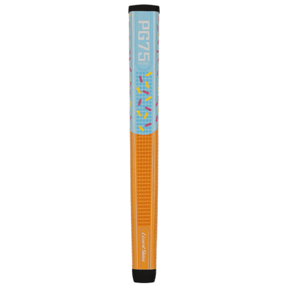 Lizard Skins PG75 Blue Scoop putter grip, flat front detail