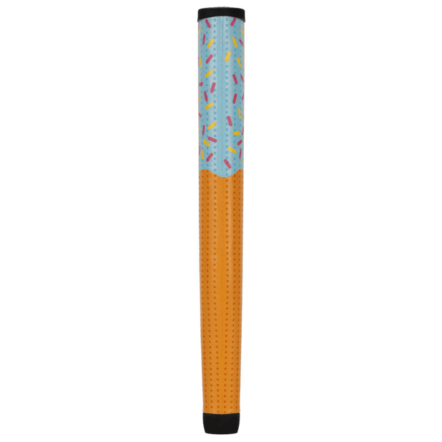 Lizard Skins PG75 Blue Scoop putter grip, rear and side detail