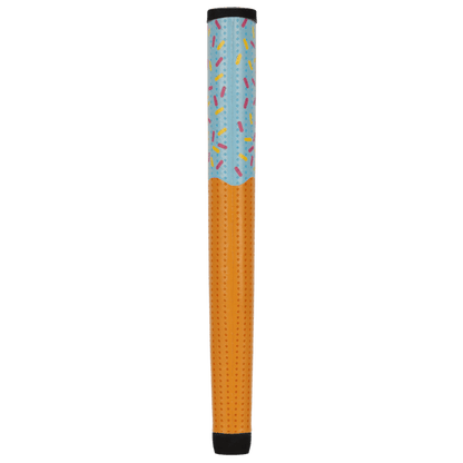Lizard Skins PG75 Blue Scoop putter grip, rear and side detail