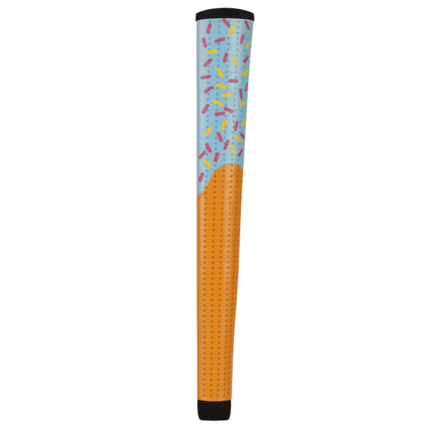 Lizard Skins PG75 Blue Scoop putter grip, rear and side detail
