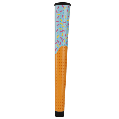 Lizard Skins PG75 Blue Scoop putter grip, rear and side detail