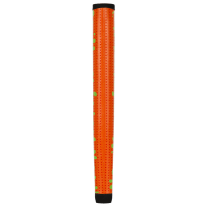 Lizard Skins PG75 Orange Slime putter grip, rear and side detail