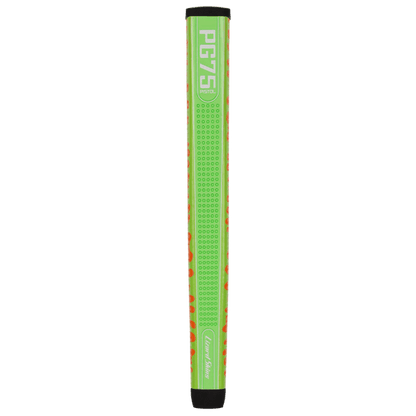 Lizard Skins PG75 Orange Slime putter grip, rear and side detail