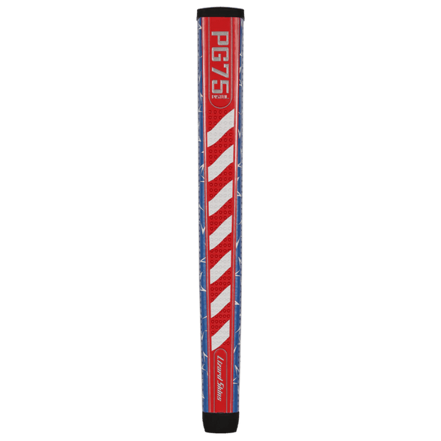 Lizard Skins PG75 Star Spangled putter grip, flat front detail