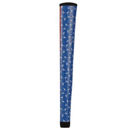 Lizard Skins PG75 Star Spangled putter grip, rear and side detail