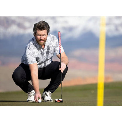 Lizard Skins PG75 Star Spangled putter grip in use on the green