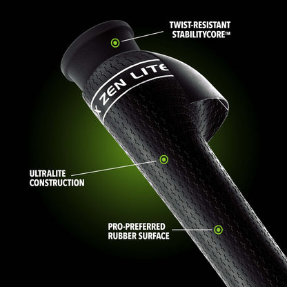 Black Zen Lite cutaway showing rubber surface and StabilityCore