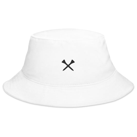 Crossed Tees Embroidered Bucket Hat - White - Club Rehab