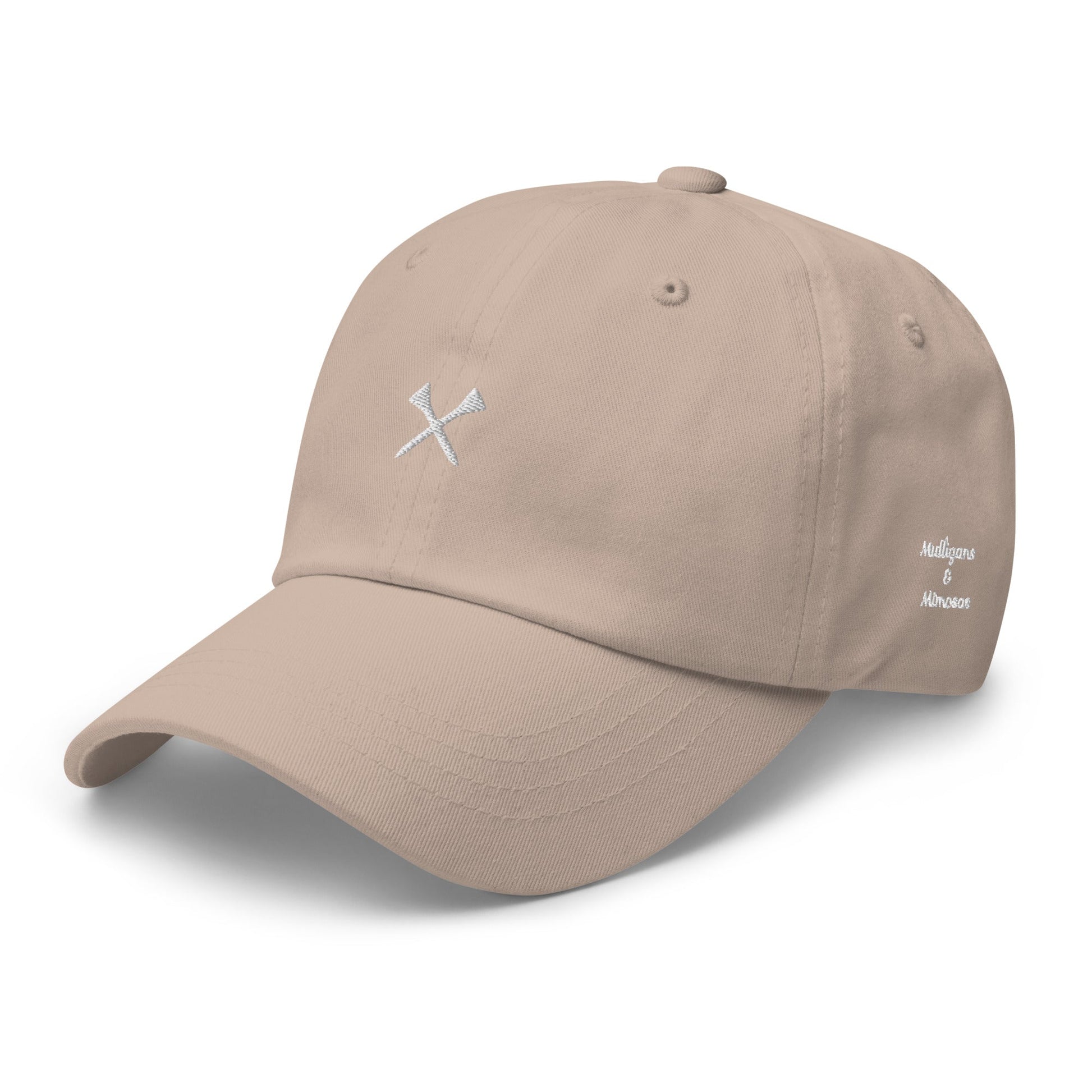Crossed Tees Embroidered Golf Hat – Minimalist Women’s Golf Cap | Mulligans & Mimosas - Stone - Club Rehab