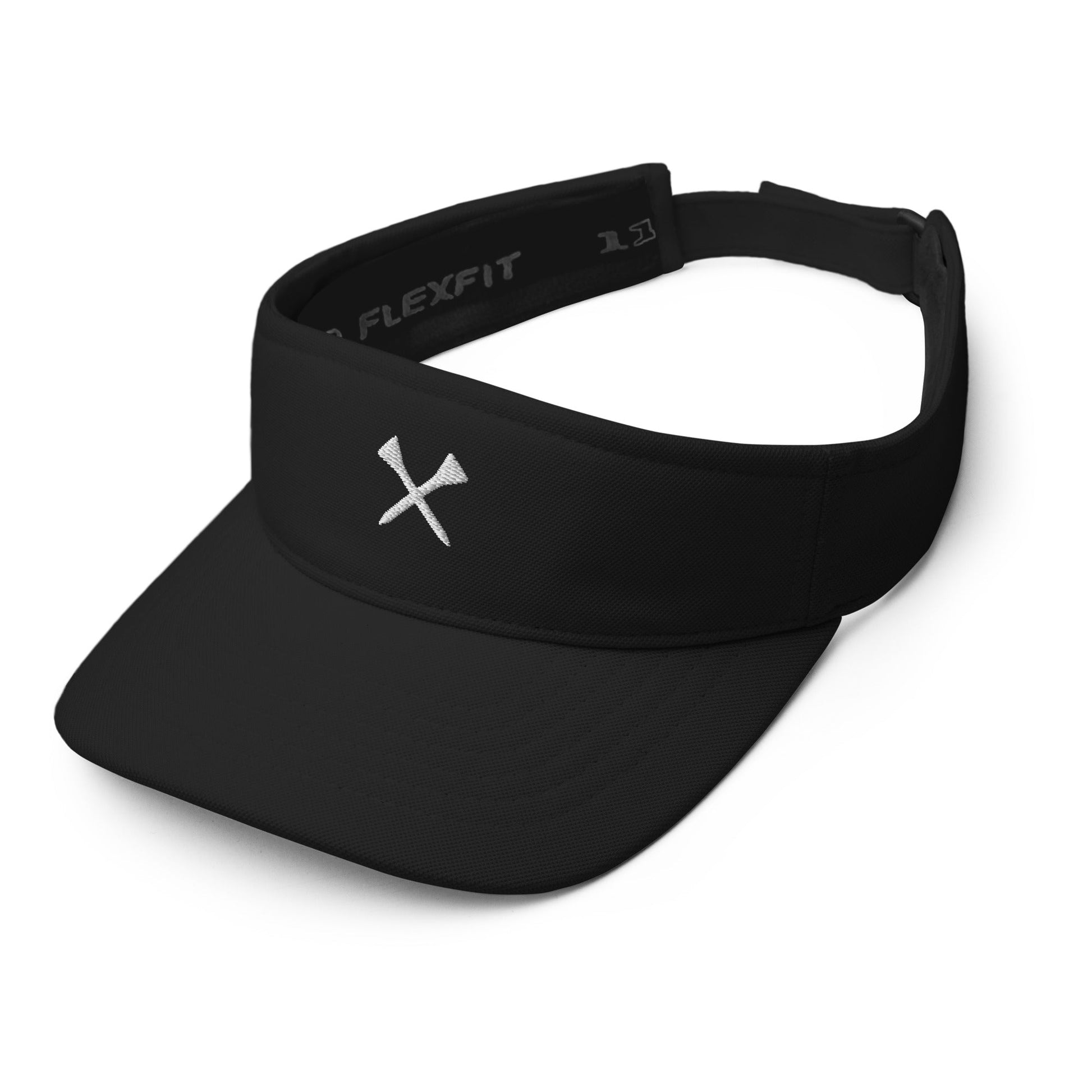 Crossed Tees Embroidered Golf Visor – Women’s Minimalist Golf Accessory | Mulligans & Mimosas - Black - Club Rehab