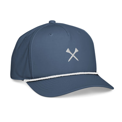 Crossed Tees Embroidered Rope Hat – Retro Women’s Golf Hat | Mulligans & Mimosas - Light Blue/White - Club Rehab