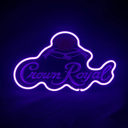 Crown Royal Whiskey Neon Signs Light Acrylic - Club Rehab