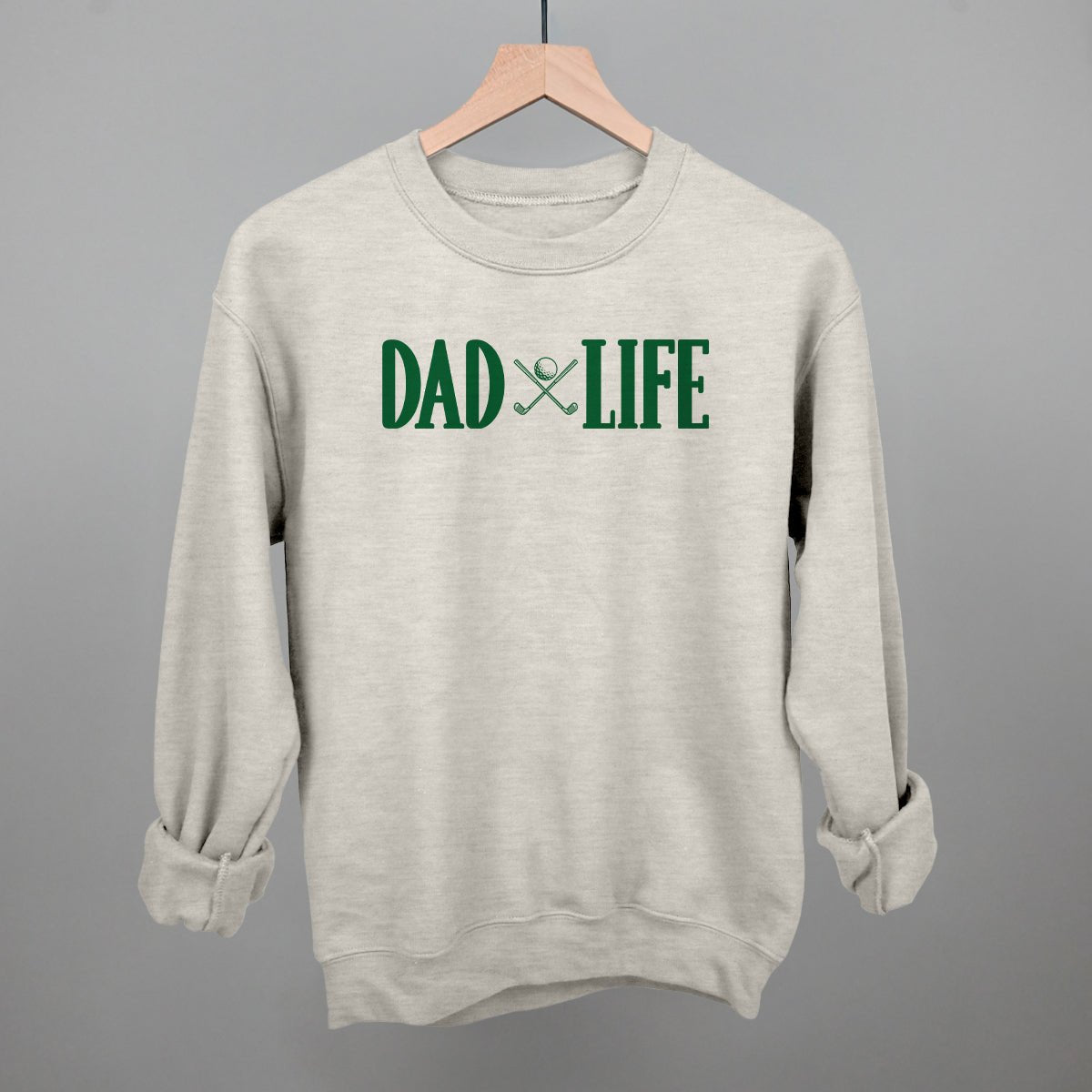 Dad Life Golf Clubs + Ball - Sweatshirt Oatmeal - Club Rehab