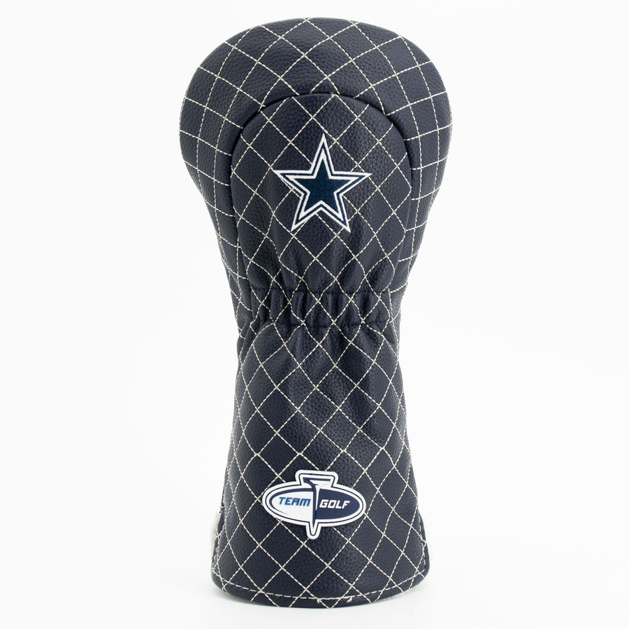 Dallas Cowboys solid quilted driver cover, back view