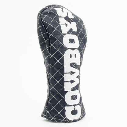 Dallas Cowboys Solid Fairway quilted headcover, angled view