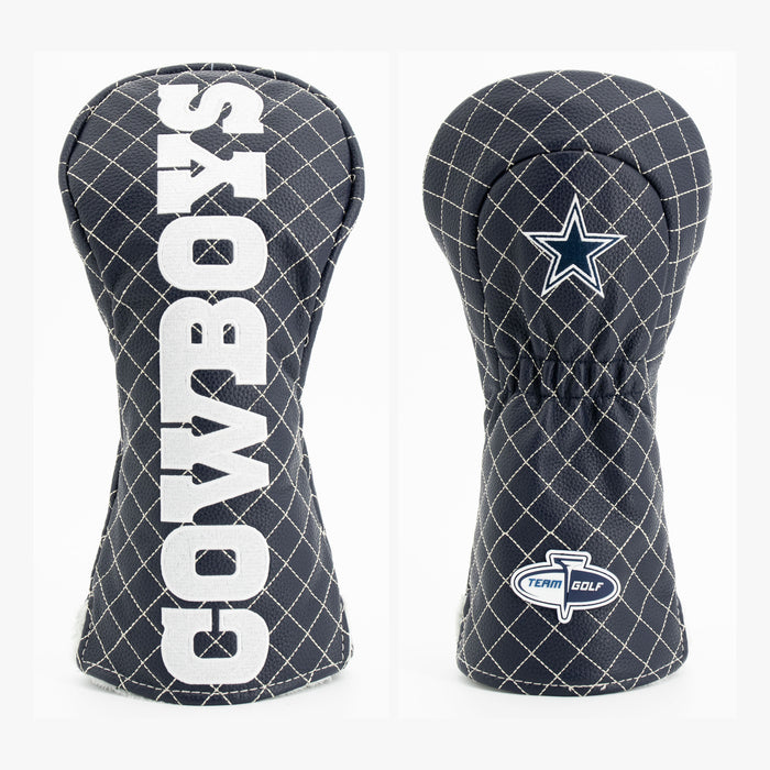Dallas Cowboys Solid Quilted Driver Headcover, front and back views