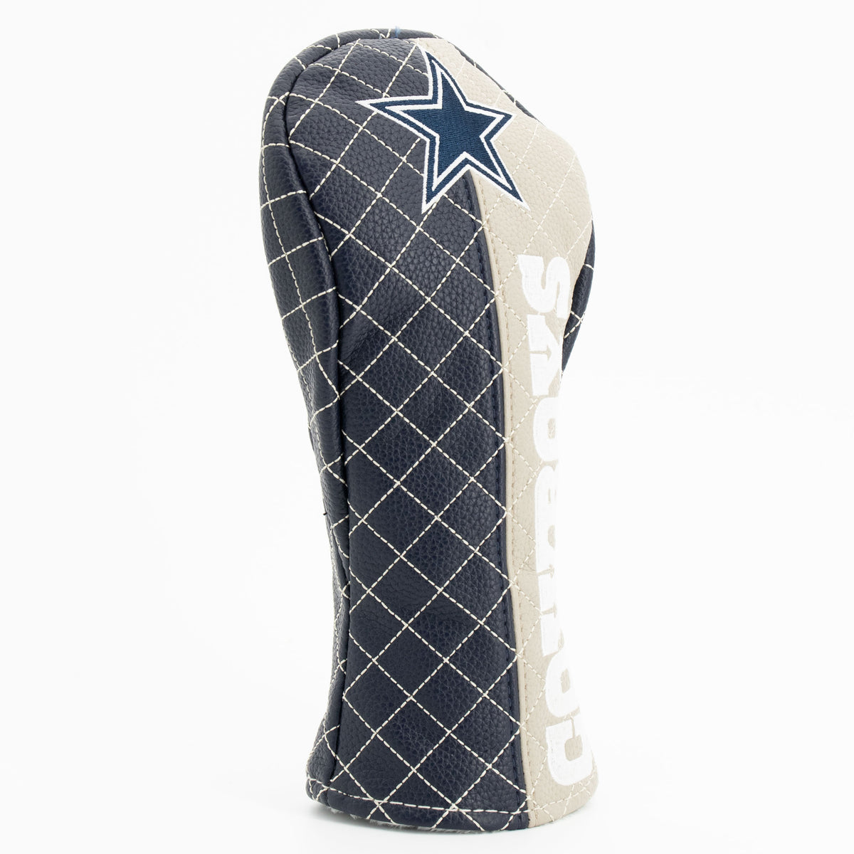 Dallas Cowboys Split Fairway quilted headcover, angled view