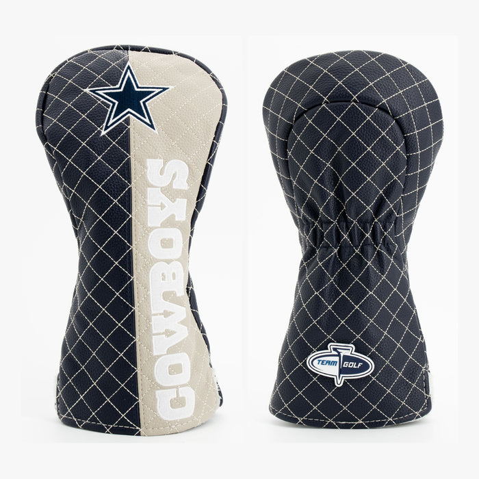 Dallas Cowboys Split Quilted Driver Headcover, front and back views