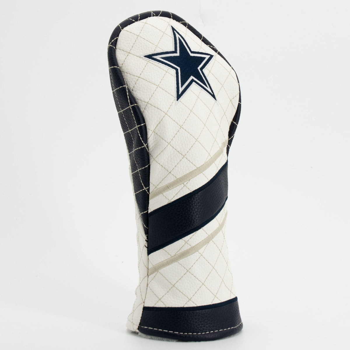 Dallas Cowboys Striped Fairway quilted headcover, angled view