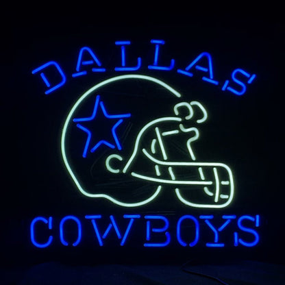 Dallas Cowboys with Helmet Neon Signs Light - Club Rehab