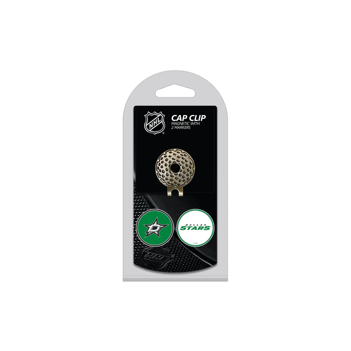 DALLAS STARS hat clip with two golf ball markers