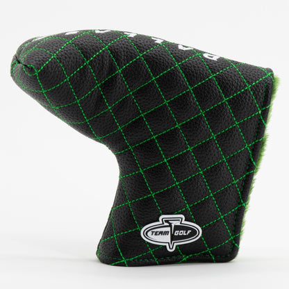 Dallas Stars solid blade putter quilted golf headcover alternate view