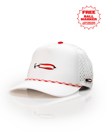 Dare Devil Spoon White - Perforated Rope Hat - Club Rehab