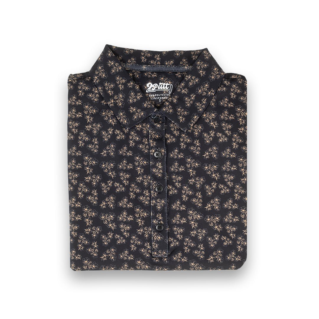 Dark Floral Women's (Sleeveless) Polos - S - Club Rehab