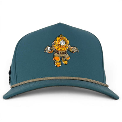 Deep Dive Golf Hat | Snapback Cap | Built-in Magnetic Ball Marker Holder + Marker Included | Adjustable Scuba Diver - Club Rehab