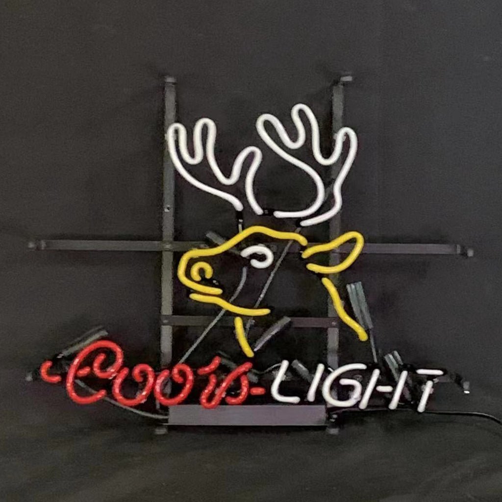 Deer and Coors Light Beer Neon Sign Light - Club Rehab