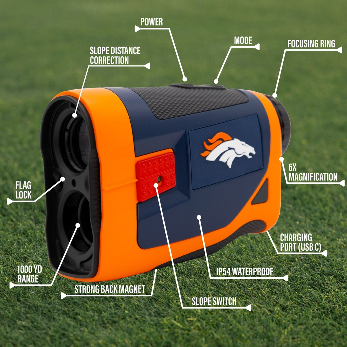 Denver Broncos Foresight golf rangefinder by Team Golf, view 6