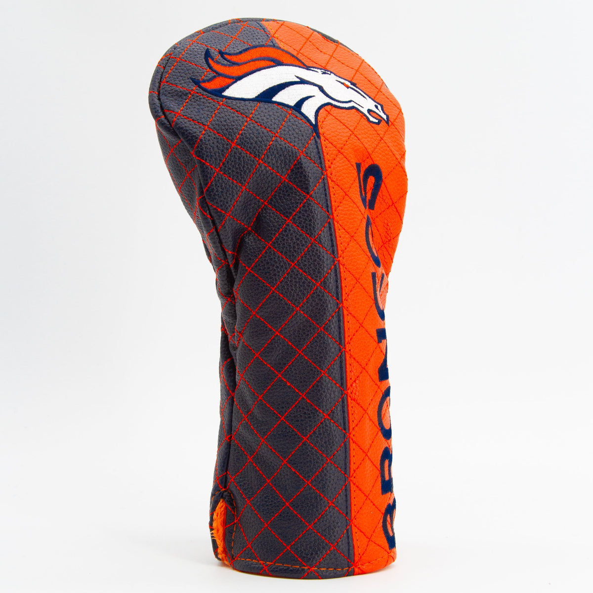 Denver Broncos Split Quilted Driver Headcover, angled view