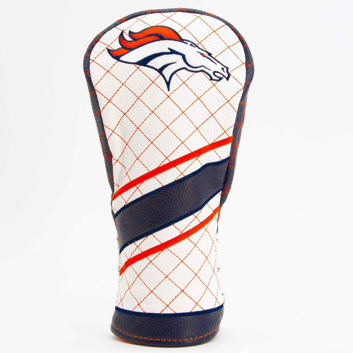 Denver Broncos Striped Quilted Fairway Headcover, front view