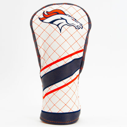 Denver Broncos Striped Quilted Fairway Headcover, front view