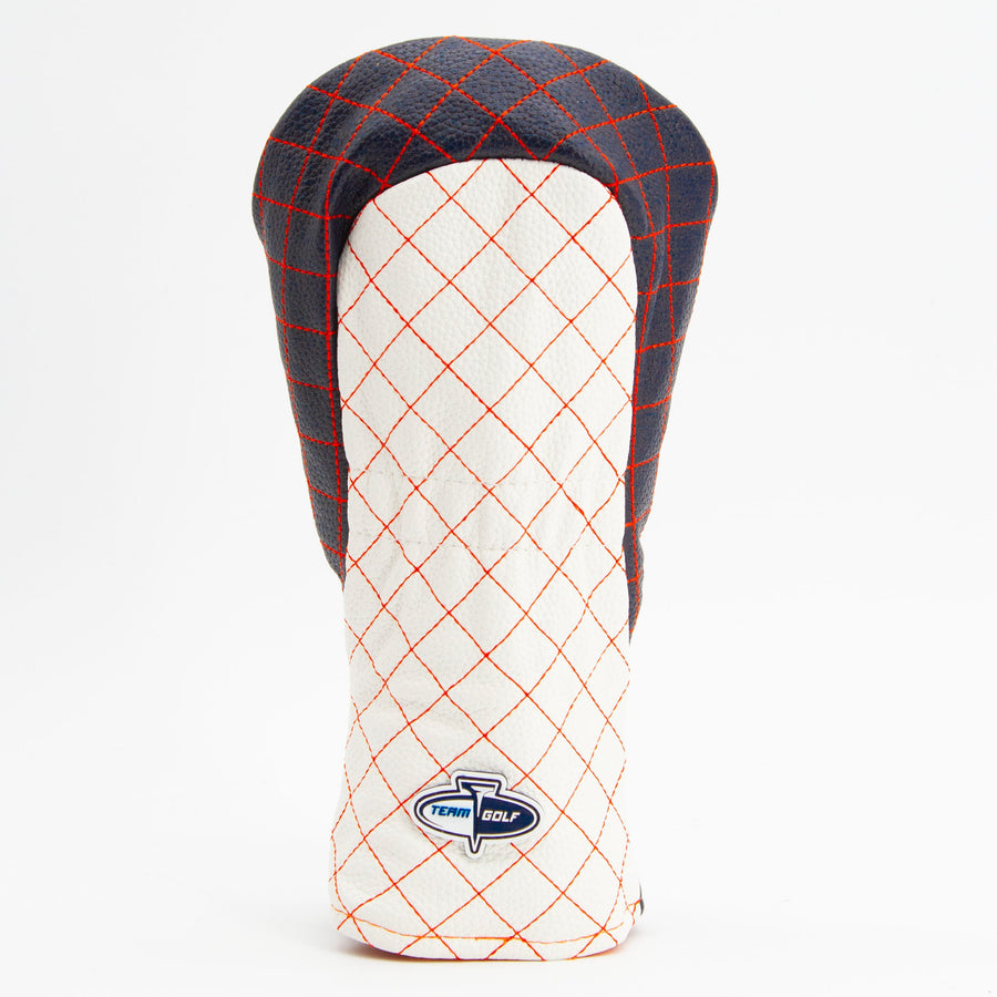 Denver Broncos striped quilted fairway cover, back view