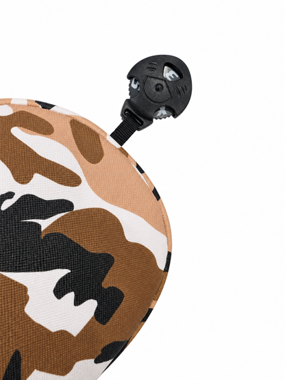 Desert camo golf headcovers fairway number selector on white background