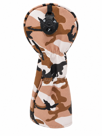 Desert camo golf headcovers hybrid back on white background