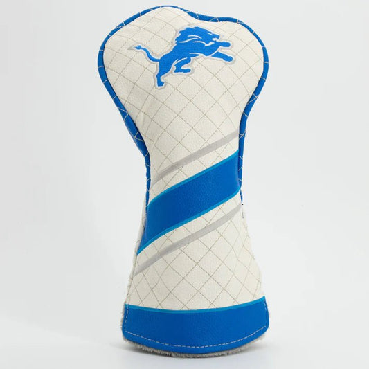 Detroit Lions Quilted Headcovers – One Pride Collection - Driver Stripe - Club Rehab