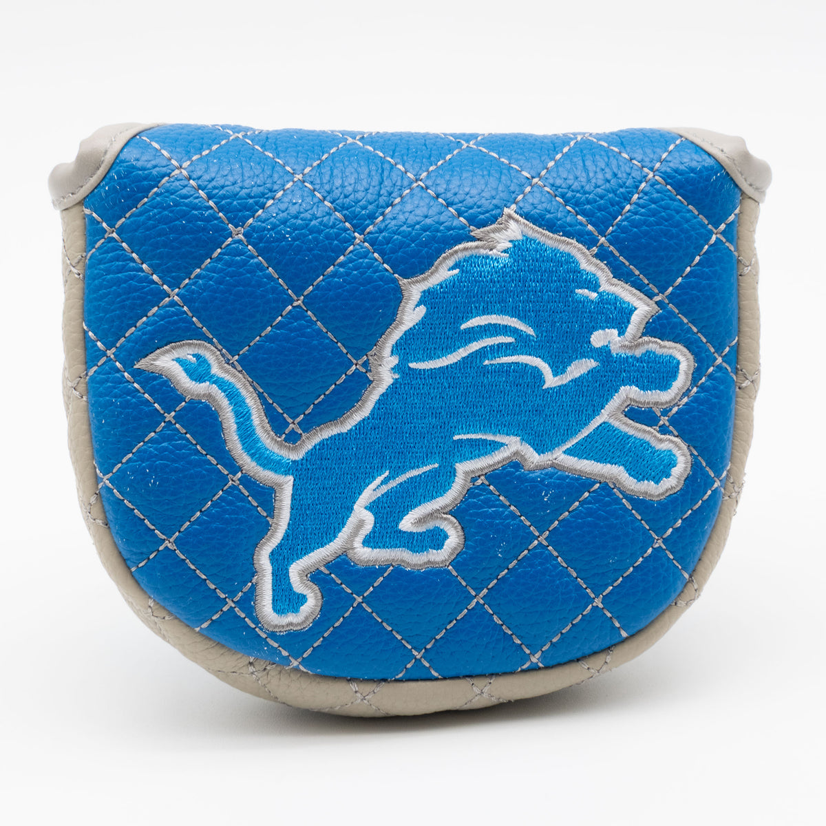Detroit Lions Solid Mallet Putter quilted headcover, front view